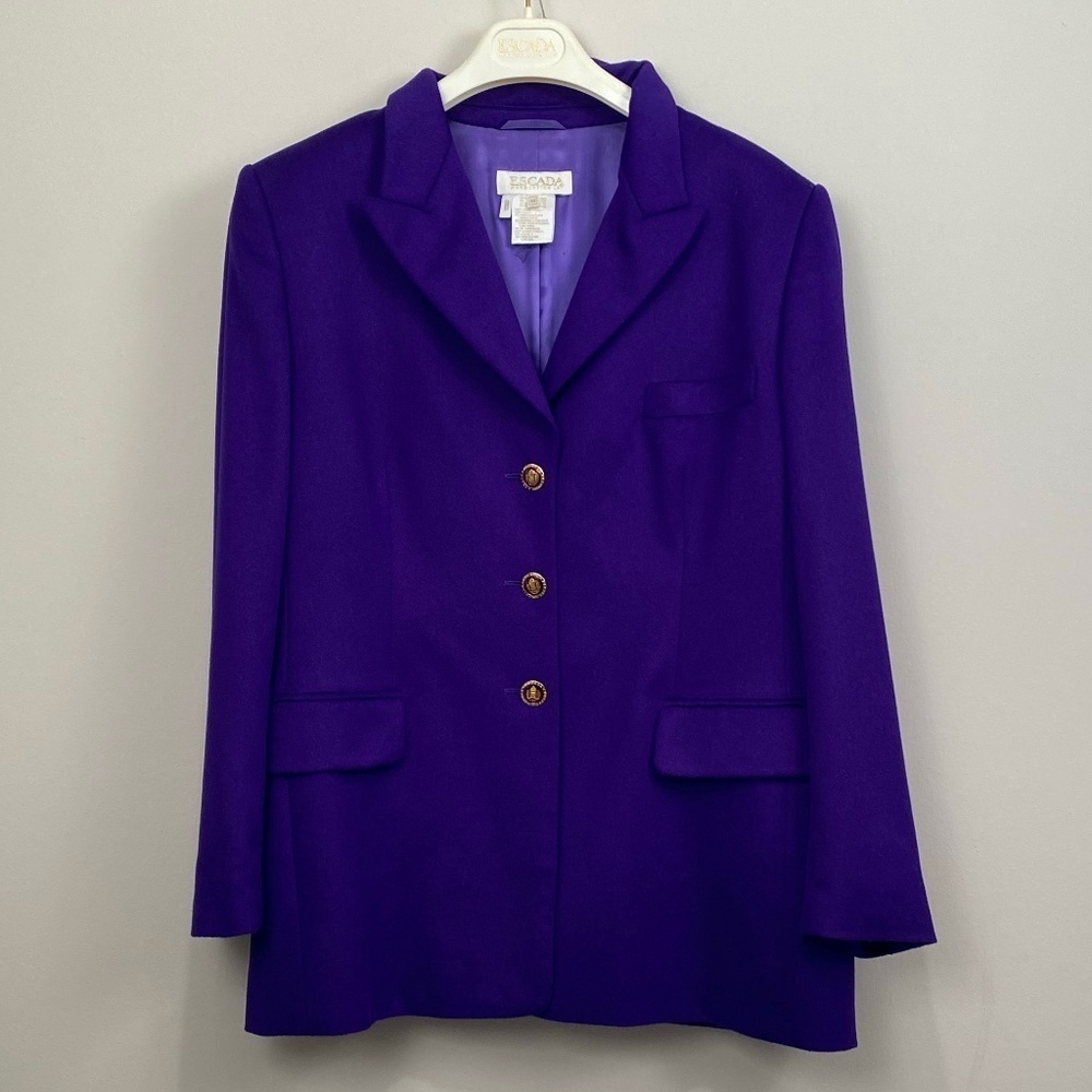 ESCADA Margaretha Ley Purple Wool Jacket | 44
